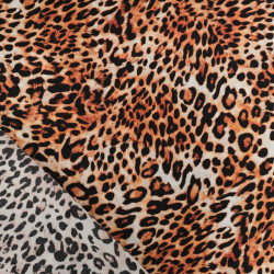 Viscose Imprimé Léopard Fauve - Maison Klem