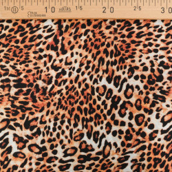 Viscose Imprimé Léopard Fauve - Maison Klem