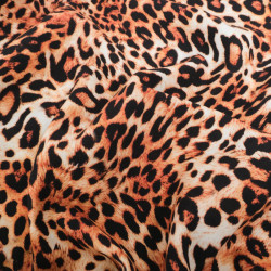 Viscose Imprimé Léopard Fauve - Maison Klem