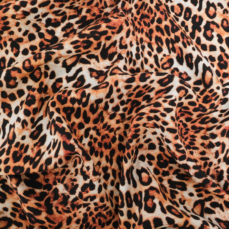 Viscose Imprimé Léopard Fauve - Maison Klem