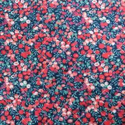 Matelassé Coton Double Face Cerisier Rouge Emeraude - Maison Klem