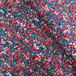 Matelassé Coton Double Face Cerisier Rouge Emeraude - Maison Klem