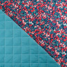 Matelassé Coton Double Face Cerisier Rouge Emeraude - Maison Klem