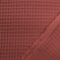 Plum Waffle Fabric - Maison Klem