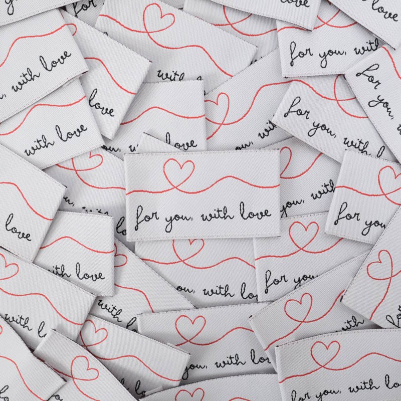 Etiquette à Coudre For You With Love - Maison Klem