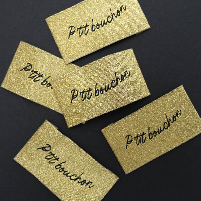 Etiquette Tissu P'tit Bouchon Or - Maison Klem