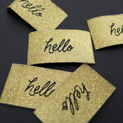 Etiquette Tissu P'tit Bouchon Or - Maison Klem