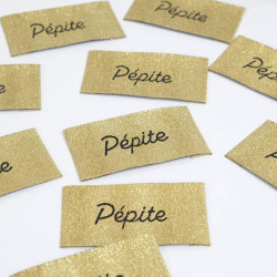 Etiquette Tissée Pépite Doré - Maison Klem