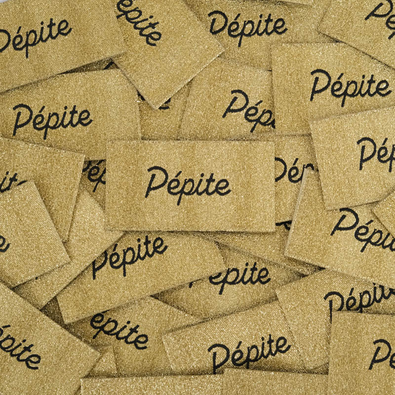 Etiquette Tissée Pépite Doré - Maison Klem
