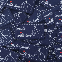 Etiquette Tissée Made With Love - Maison Klem