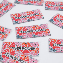 Etiquette à coudre Flower Power - Maison Klem