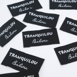 Etiquette à coudre Tranquilou Bilou - Maison Klem