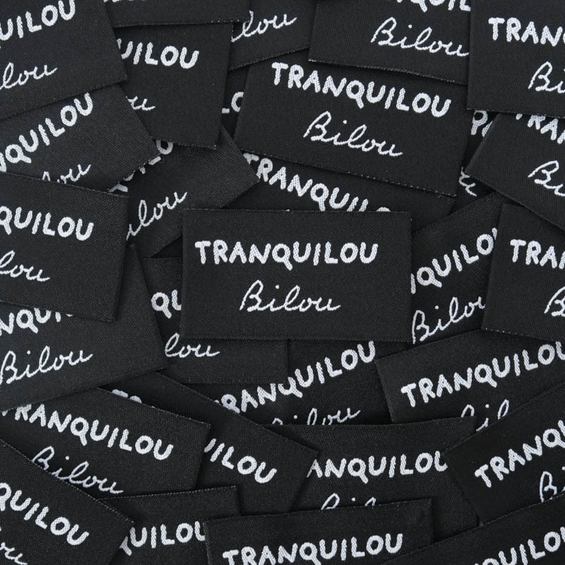 Etiquette à Coudre Tranquilou Bilou - Maison Klem