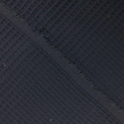 Indigo Blue Waffle Fabric - Maison Klem