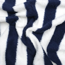 Eponge Rayé Bicolore Marine Et Blanc - Maison Klem