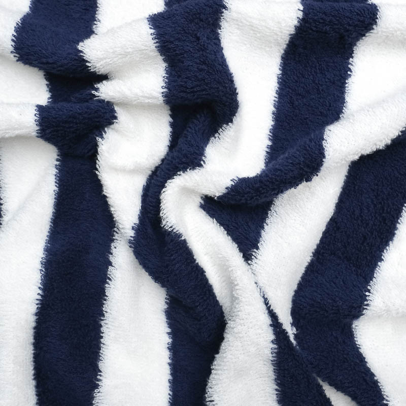 Eponge Rayé Bicolore Marine Et Blanc - Maison Klem