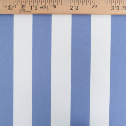 Outdoor Traité Teflon Rayures Bleu Ciel - Maison Klem