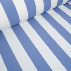 Outdoor Traité Teflon Rayures Bleu Ciel - Maison Klem