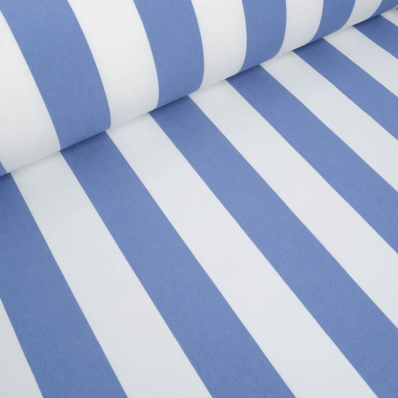 Outdoor Traité Teflon Rayures Bleu Ciel - Maison Klem