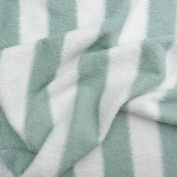 Eponge Rayée Bicolore Céladon Et Blanc - Maison Klem