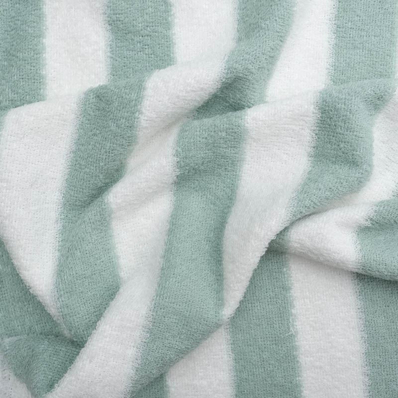 Eponge Rayée Bicolore Céladon Et Blanc - Maison Klem