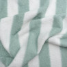 Eponge Rayée Bicolore Céladon Et Blanc - Maison Klem