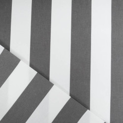 Outdoor Traité Teflon Rayures Gris Foncé - Maison Klem