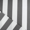 Outdoor Traité Teflon Rayures Gris Foncé - Maison Klem