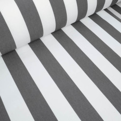 Outdoor Traité Teflon Rayures Gris Foncé - Maison Klem