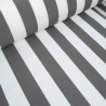 Outdoor Traité Teflon Rayures Gris Foncé - Maison Klem