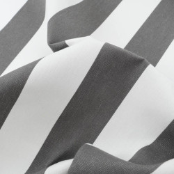 Outdoor Traité Teflon Rayures Gris Foncé - Maison Klem