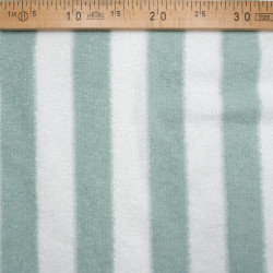 Two-Tone Celadon and White Striped Terry FabricEponge Rayée Bicolore Céladon Et Blanc - Maison Klem