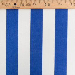 Outdoor Traité Teflon Rayures Bleu Roi - Maison Klem