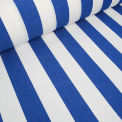 Outdoor Traité Teflon Rayures Bleu Roi - Maison Klem