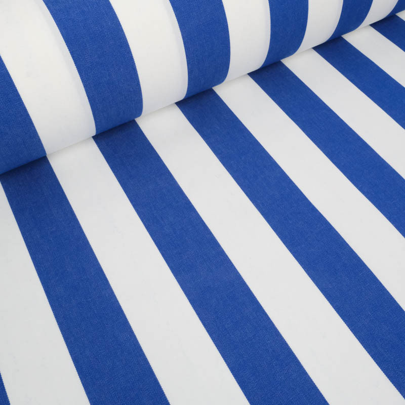 Outdoor Traité Teflon Rayures Bleu Roi - Maison Klem