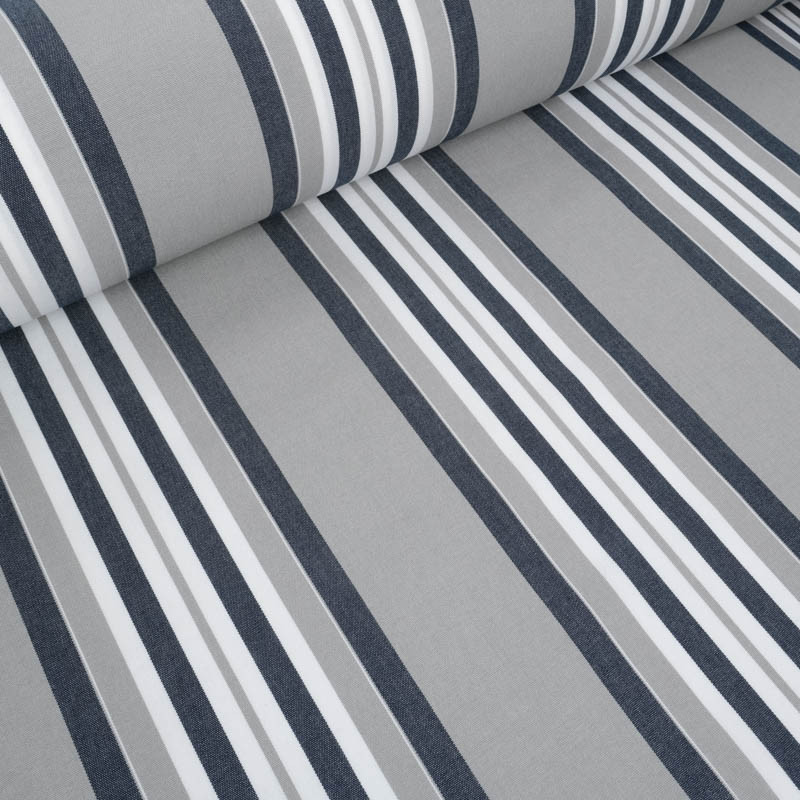 Outdoor Rayures Bleues Et Grises Cancale - Maison Klem