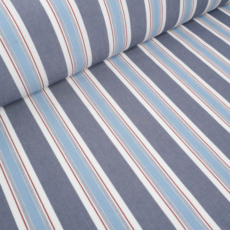 Outdoor Rayures Bleues Et Rouges Deauville - Maison Klem