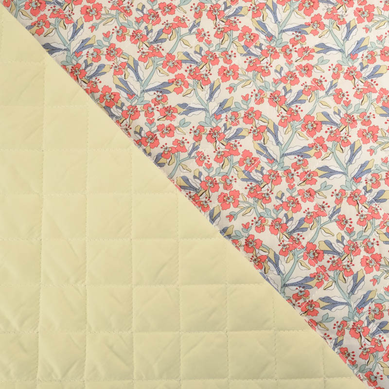 Matelassé Coton Double Face Balade d'Été Jaune Pastel - Maison Klem