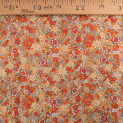 Matelassé Coton Double Face Champêtre Orange Pêche - Maison Klem