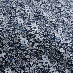 Matelassé Coton Double Face Anaé Bleu Nuit - Maison Klem