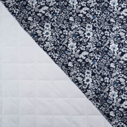 Matelassé Coton Double Face Anaé Bleu Nuit - Maison Klem