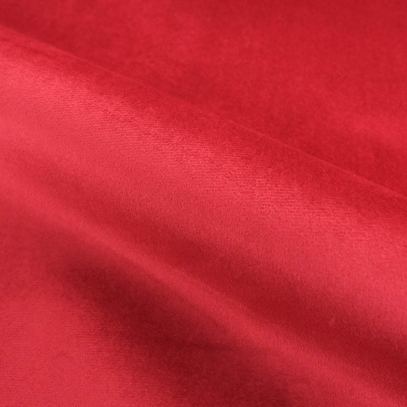 Velours Lisse Epais Rouge Foncé - Maison Klem