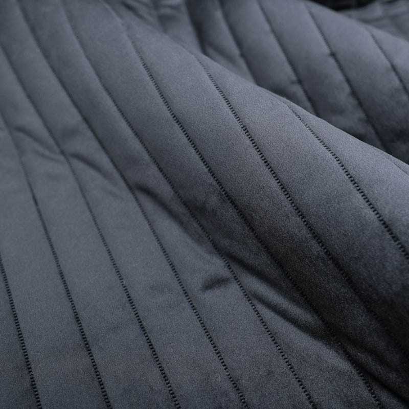 Velours Matelassé Victorien - Noir - Maison Klem