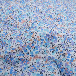 Matelassé Coton Double Floralie Bleu - Maison Klem