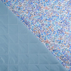 Matelassé Coton Double Floralie Bleu - Maison Klem