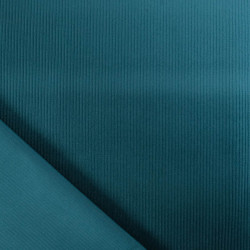 Tissu Velours Côtelé Stretch Paon Mira - Maison Klem