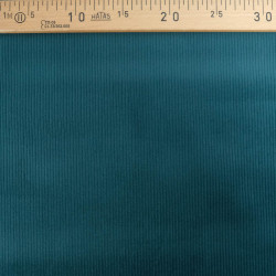 Tissu Velours Côtelé Stretch Paon Mira - Maison Klem