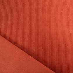 Tissu Velours Côtelé Stretch Brique Mira - Maison Klem