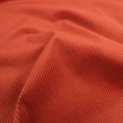 Tissu Velours Côtelé Stretch Brique Mira - Maison Klem
