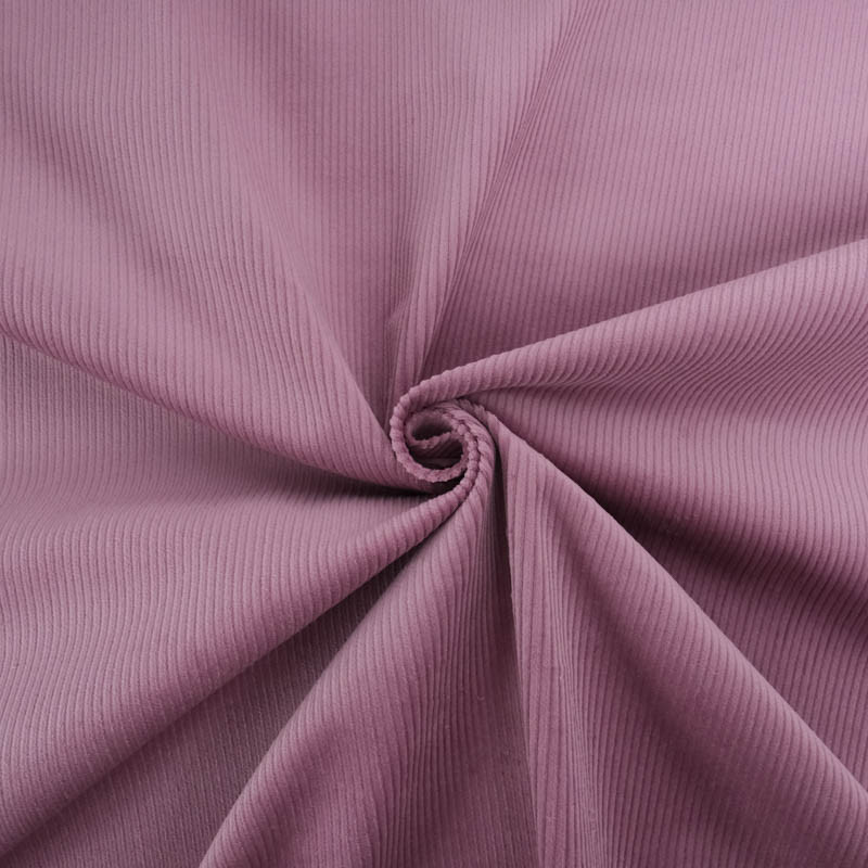 Tissu Velours Côtelé Stretch Mauve Mira - Maison Klem